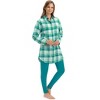 Collections Etc Lurex Plaid Flannel Tunic & Leggings 2-Piece Set - image 4 of 4