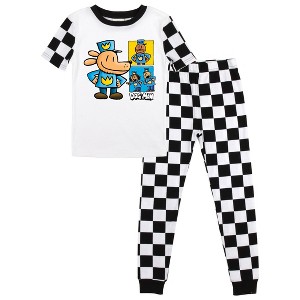 Dog Man Group Shot Boy's 2-Pack Short Sleeve Tee & Sleep Pajama Pants Set - 1 of 4