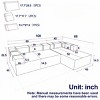 108" Chenille Modular Sectional Sofa,Upholstered L-Shape Sofa with 6 Pillows,Free Combination for Home Living Room-Baofuwish - 4 of 4