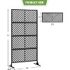 Metal Privacy Screen, Heavy Duty Freestanding Rust-Resistant Fence Panels, Outdoor Decorative Privacy Screen for Balcony Patio Lawn Garden - 2 of 4