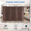 FDW Elegant Room Divider Woven Screen Divider 4/6/8 Panel 6ft Indoor Wall Divider Folding Privacy Screen with Natural Fibers - 4 of 4