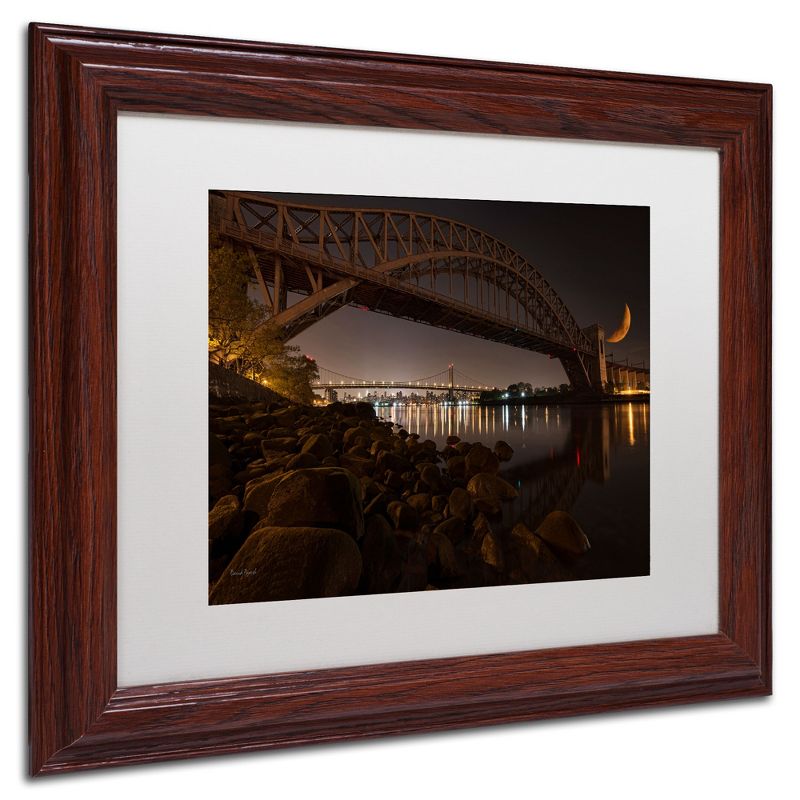 Trademark Fine Art -David Ayash 'Hells Gate Bridge and RFK Bridge - NYC' Matted, 1 of 5
