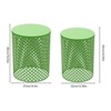 YIYIBYUS Outdoor Side Table, 2 Pcs Metal Accent Table, Modern End Table - 4 of 4