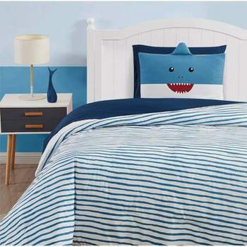 5pc Twin My World Happy Shark Kids' Bed In A Bag - My World
