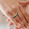 Pompeii3 13Ct Black Diamond Eternity Ring 10k Gold Lab Created - 4 of 4