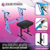 Liquid Stands Piano Keyboard Stand and Bench Set - Portable Sturdy Piano Stand for 54-88 Key Digital Piano & Adjustable Piano Bench Stool (Light Blue) - image 4 of 4