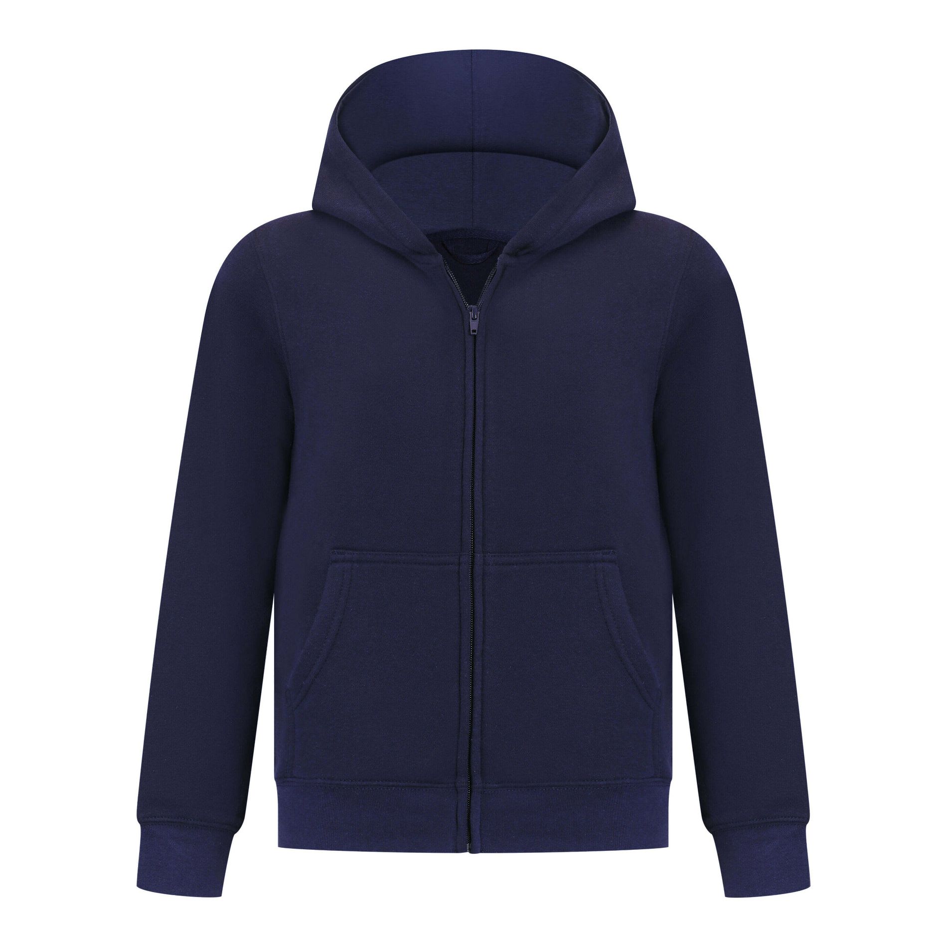 EVERYDAY KIDS Boys Zip-Up Hoodie – Soft Fleece Hooded Sweatshirt with Pockets, Navy, Size 14/16