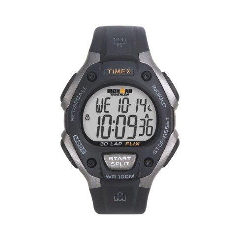 Men's Timex Ironman Classic 30 Lap Digital Watch - Black T5e901jt : Target