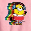 Boys' - Despicable Me Minions - Retro Rainbow Skater Graphic Long Sleeve Fleece Sweatshirt - 2 of 4