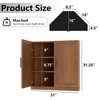 MAYEERTY Modern Solid Wood Double Doors Corner Storage Cabinet Efficient Storage for Home Cornei Libing Room Beige - 4 of 4