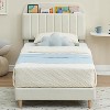 Twin Bed Frame with Storage Headboard Velvet Upholstered Platform Bedframe for Kids/Girl Bed Strong Wooden Slats Noise-Free Easy Assembly, Beige - 3 of 4