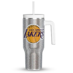 NBA Officially Licensed 40oz Bling Voyager Stainless Steel Tumbler with Rhinestones in a Limited Edition Gift Box - 1 of 4