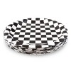 20ct 9.8" Checker Dinner Plates Black/White - 2 of 3