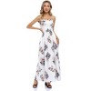 Clearlove Women Strapless Casual Loose Ruched Long Maxi Dress with Pockets - 2 of 4