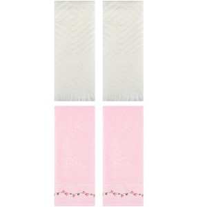 REGALWOVEN 4 Pcs Soft Absorbent Decorative Hand Towel for Bathroom, Kitchen 13" x 29" - 1 of 4