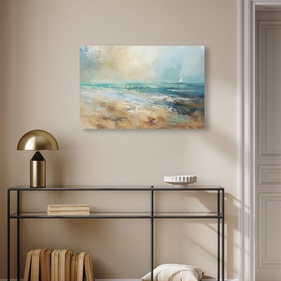 Beyond The Shore Coastal Beach Canvas Wall Art, 30" x 20"