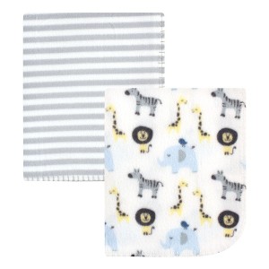 Hudson Baby Infant Boy Fleece Blankets, Safari, One Size - 1 of 3