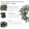 Sunnydaze 24" Diameter Indoor or Outdoor PVC Christmas Wreath with Pinecones and Berries - Flocked - 2 of 4