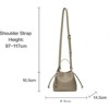 FATMOON Trendy Bucket Handbags - Women's Spring PU Leather Shoulder Crossbody Bag with Removable Strap - 4 of 4