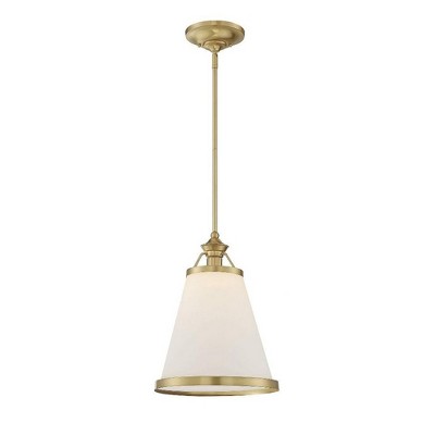 Savoy House Polar 1 - Light Pendant in  Warm Brass Lustre