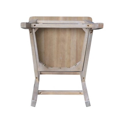 Cosmo Vintage Washed Grey Solid Hardwood 24" Counter Stool