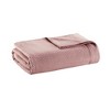 100% Cotton Ultra Soft Solid Bed Blanket, Waffle Weave Lightweight Breathable Blanket for Hot Season - 3 of 4