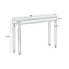 LIVAREEmlen Modern Mirrored Coffee Table, Vintage Carved Elements, Rectangle Glass Tea Table for Living Room and Office - 2 of 4