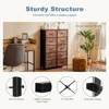 GlasFlength Decorative Storage Cabinets Tall Dresser Fabric Storage Tower ,Wooden Top for Kid Room, Closet, Entryway, Nursery, Brown 31.4"*11.8"*45.6" - 2 of 4