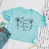 Simply Sage Market Wild and Free Flowers Boxy Crop Top - 2 of 4