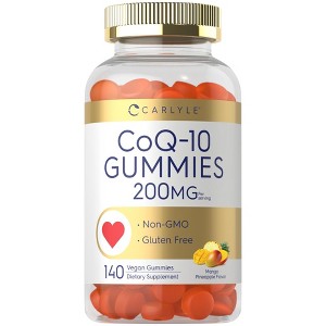 Carlyle CoQ10 200 mg | 140 Gummies | Mango Pineapple Flavor - 1 of 4