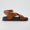 CUSHIONAIRE Emoji Platform Sandal for Women | Vegan Leather Crisscross Straps & Adjustable Ankle Buckle | Wide Width Available - 4 of 4