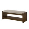 NicBex Modern Bench with Lower Shelf Shoe Rack,Bed End Bench with Removable Cushion for Bedroom,Living Room,Entryway - 4 of 4