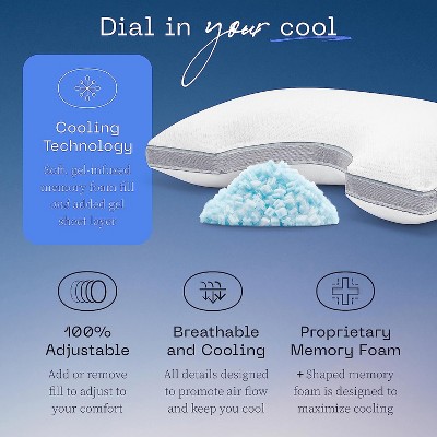 Coop Home Goods Eden Cool+ Pillow, Plus Memory Foam with Cooling Gel, Back, Stomach or Side Sleeper, CertiPUR-US/GREENGUARD Gold - Thumbnail 2