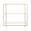 Kate & Laurel All Things Decor 24"x22" Kercheval Modern Wood Shelf Gold - 3 of 4