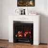 HOMCOM 44.75 Inch Fir Wood Fireplace Mantel Stove Surround, Freestanding Electric Fireplace Mantel, White - 2 of 4