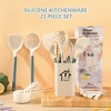 SUGIFT Ultimate 21-Piece Silicone Kitchen Utensil Set with Space-Saving Holder and Heat-Resistant Design - 2 of 4