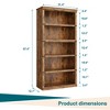 Bookshelf, farmhouse style bookshelf with open storage cabinet, 5-layer floor-to-ceiling high bookcase suitable for home office living room bedroom - 2 of 4