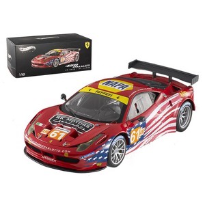Elite Ferrari 458 Italia GT2 #61 LM 2012 AF Corse 1/18 Diecast Car Model by Hot Wheels - 1 of 3