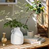 LuxenHome White Ceramic Jug Round Vase - 4 of 4