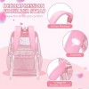 Hachikiko Clear Heart Confetti Backpack - 16.5" Large Capacity with Laptop Sleeve, Heavy Duty TPU, Stadium Approved,Transparent School Bookbag - 3 of 4