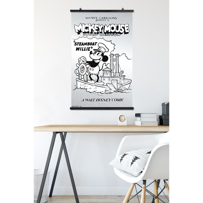 Trends International Disney Mickey Mouse - Black and White Steamboat Willie Unframed Wall Poster Prints, 5 of 6