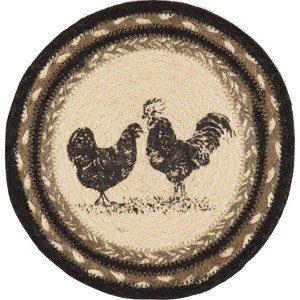 Sawyer Mill Charcoal Chiken Jute Trivet 8" - 1 of 4