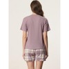 cheibear Couples' Short Sleeve T-Shirt with Shorts Pajama Sets - 4 of 4