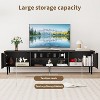 TV Stands, TV Console Table for TVs Up to 70", Entertainment Center with 2 Large Storage Cabinets, Wood TV Stand - 4 of 4