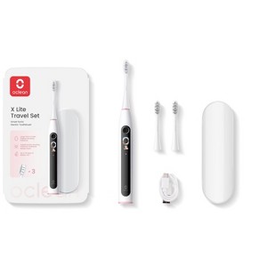 Oclean X Lite sonic electric toothbrush Travel Set, LCD display screen gets instant feedback, up to 80,000 movements/min maglev motor, gum-friendly - 1 of 4