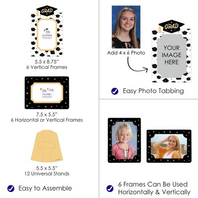 Cherished Moments Grad Cap 4x6 Graduation Paper Photo Frame Set