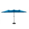 14FT Double Sided Polyester Outdoor Umbrella,Garden Umbrella With 12 Ribs,Patio Large Rectangular Umbrella,Base Not Included-Coolbibila - 2 of 4