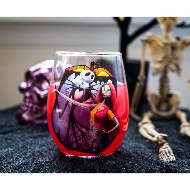 Silver Buffalo The Nightmare Before Christmas "Meant To Be" Stemless Glass | Holds 20 Ounces, 5 of 7