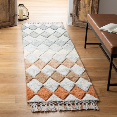 Sahara Gray and Charcoal Hand-Tufted Wool Runner Rug