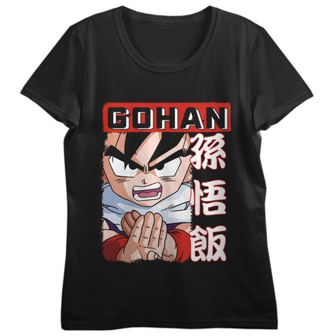 Dragon Ball Z Gohan Close Up Art Crew Neck Short Sleeve Black